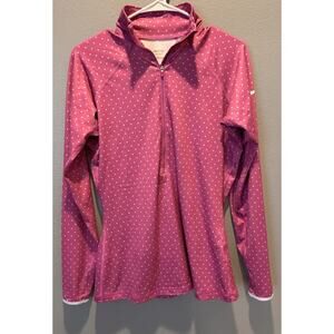 Nike Pro Jacket Women's Large Half Zip Running Thumbholes Pullover Pink Size L